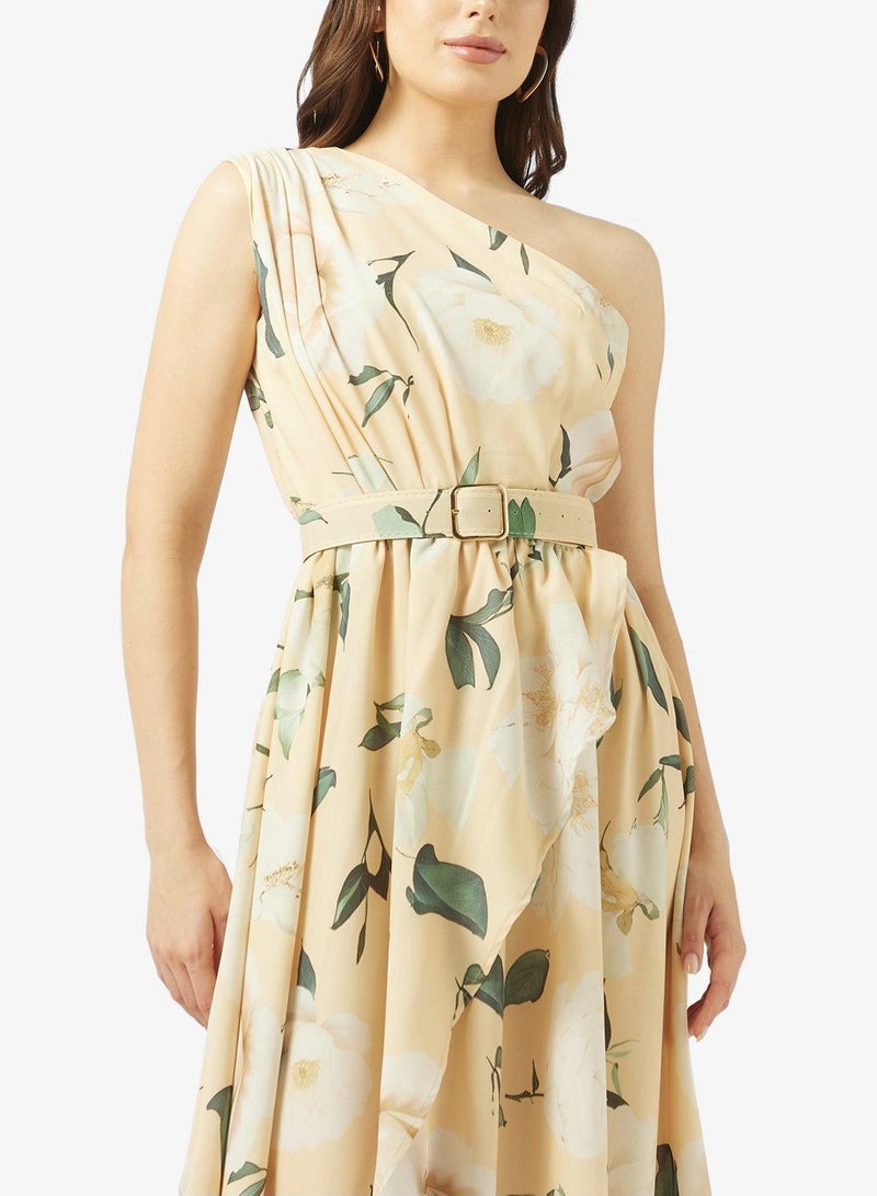 Ginger One Shoulder Floral A Line Dress - Image 5