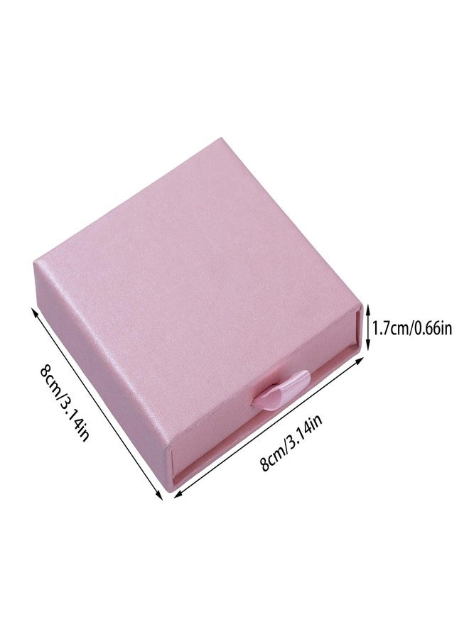 WINDAWNKE 4 Pack Square Cardboard Jewelry Gift Box, Necklace Bracelet Earring Gift Boxes Pendant Storage Case (Light Pink) - Image 2
