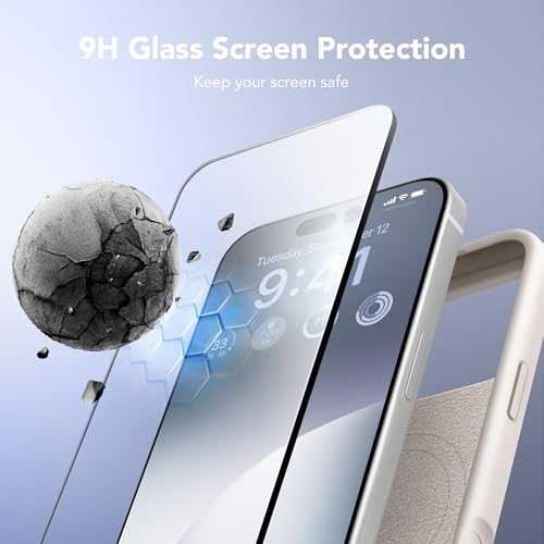 GONEZ Magnetic for iPhone 17 Pro Max Case, [Compatible with MagSafe] Anti-Scratch Microfiber Lining & Screen Protector, Silicone Camera Control, Shockproof Slim Phone Cover 6.9 inch, Lavender Gray - Image 4