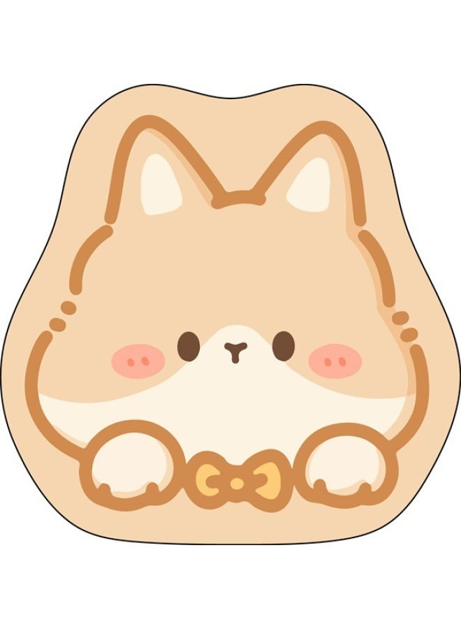 Mouse Pad Simple Cute Office Game Glue Special-shaped Mat Table Mat Small Rubber Small Fresh Thickened Non-slip Small White-Pattern:25x25cmB  - Image 1