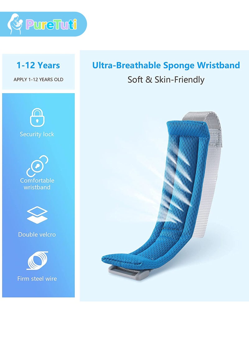 PureTuti Toddler Safety Harness Walking Leash, Anti Lost Wrist Link, Child Leash Secure Harness with Key Lock, Safety Wrist Leash for Kids Baby Boys and Girls 5 feet,Newborn must haves,Nursery - Image 5