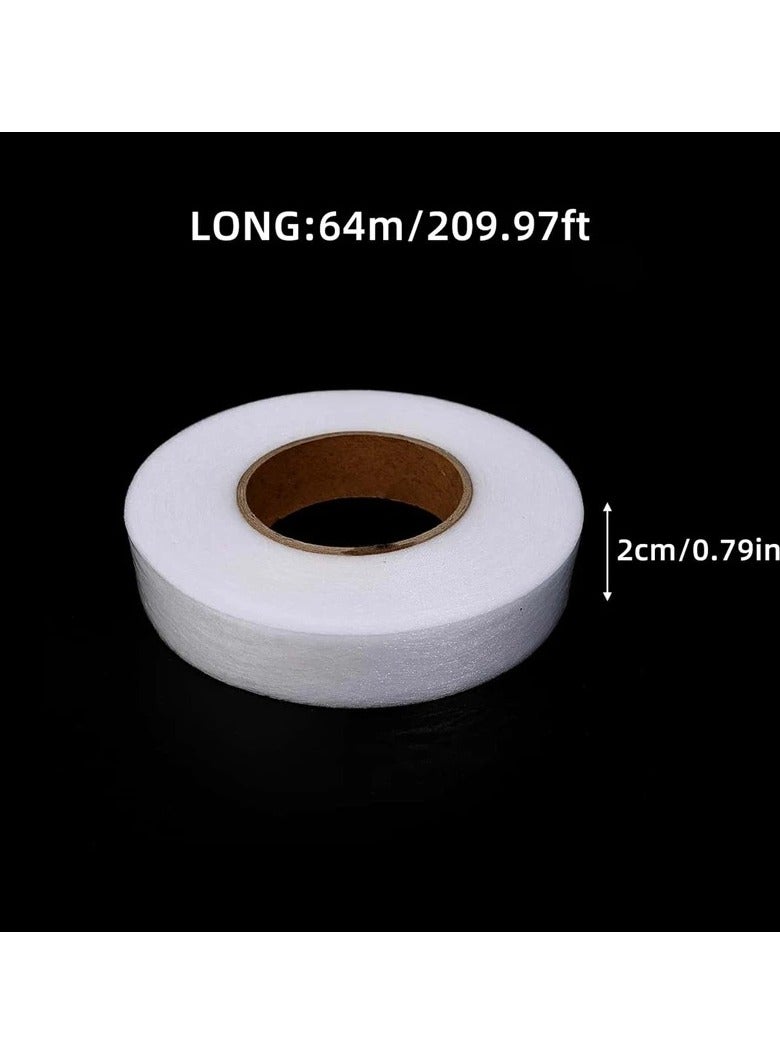 64M Roll Non-woven Double-side Interlining Adhesive Fabric Cloth Apparel Iron On Hem Tape Edge Shorten Pants DIY Sewing Tool - Image 4