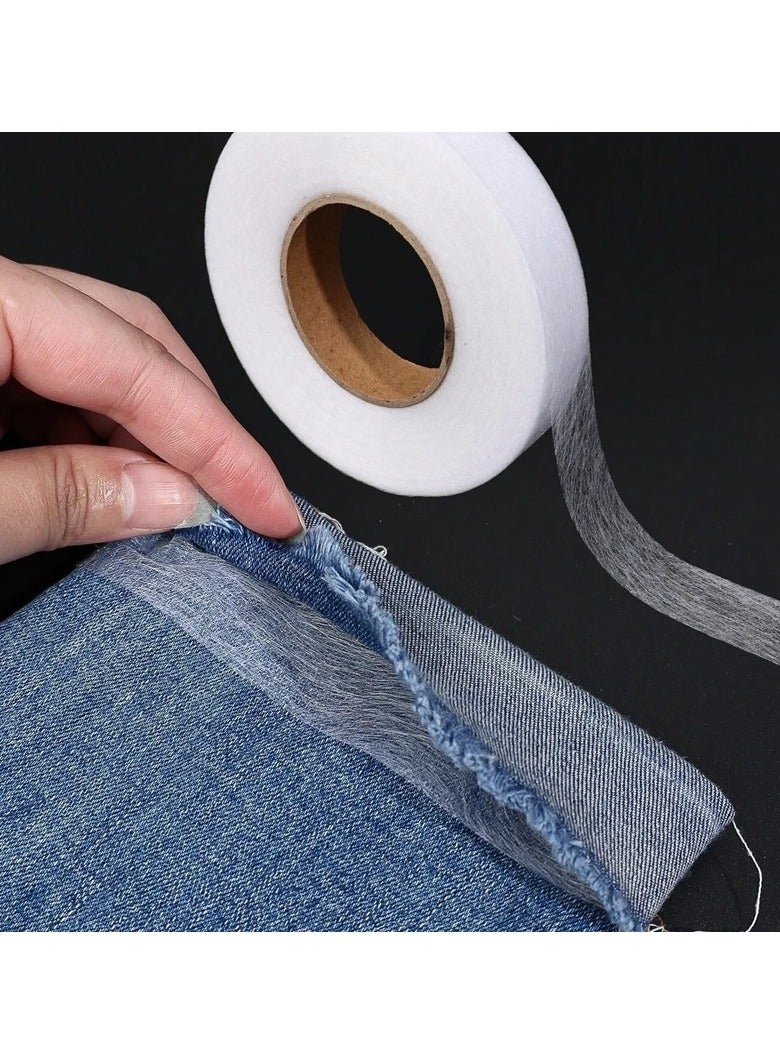 64M Roll Non-woven Double-side Interlining Adhesive Fabric Cloth Apparel Iron On Hem Tape Edge Shorten Pants DIY Sewing Tool - Image 1