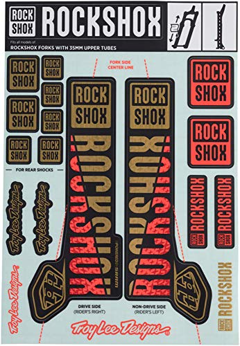 RockShox Troy Lee Decal Kit, 35mm, Gold/Orange - Image 3