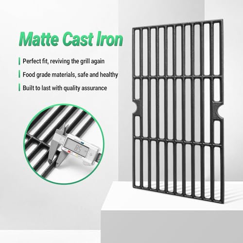 BBQ-Yummy Cast Iron Grill Grates for Charbroil Advantage 4 Burner 463344116 463370719 463343015, 16 15/16" Cooking Grids Grill Grates Replacement for Advantage 2 Coal Parts 463340516 Gas Grill - Image 4
