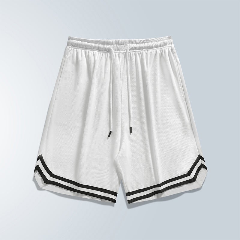 Summer Loose Casual Shorts Mens Five-point Pants Thin Breathable Quick-drying Six-point Pants Outdoor Large Pants Beach Pants White-marked  - Image 5