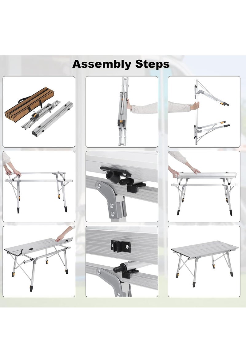 Manful Lightweight Portable Folding Camping Table, Perfect for Outdoor Adventures  - Image 3