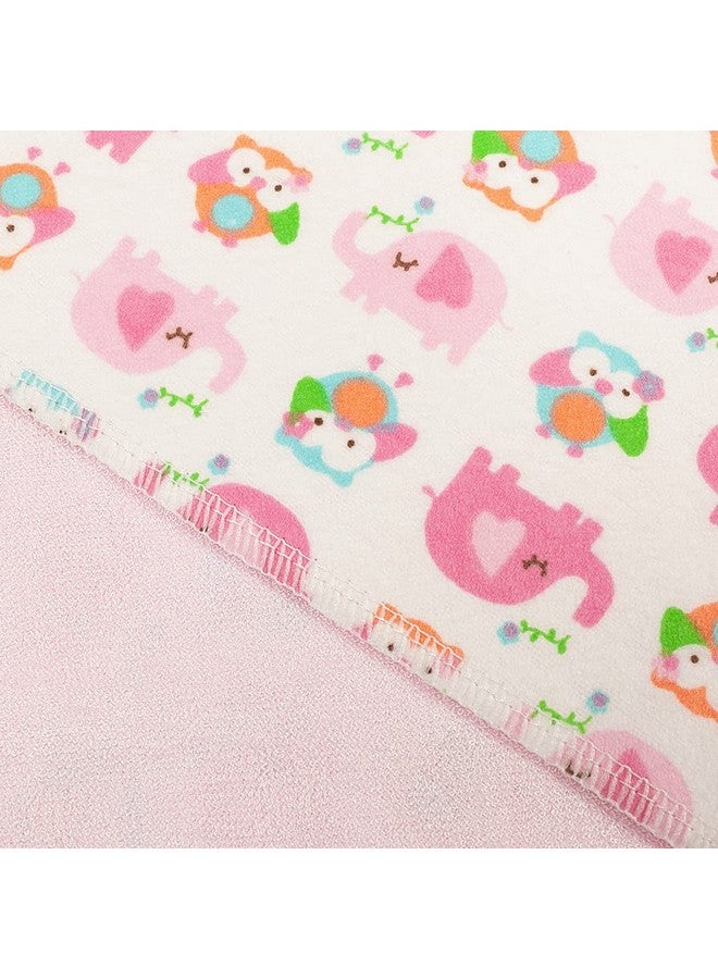 Hibaby ReUseLife Large Waterproof Cotton Flannel Diaper Changing Mat Pad,31.5 X 26.5 Inch (Pink Elephants) - Image 3