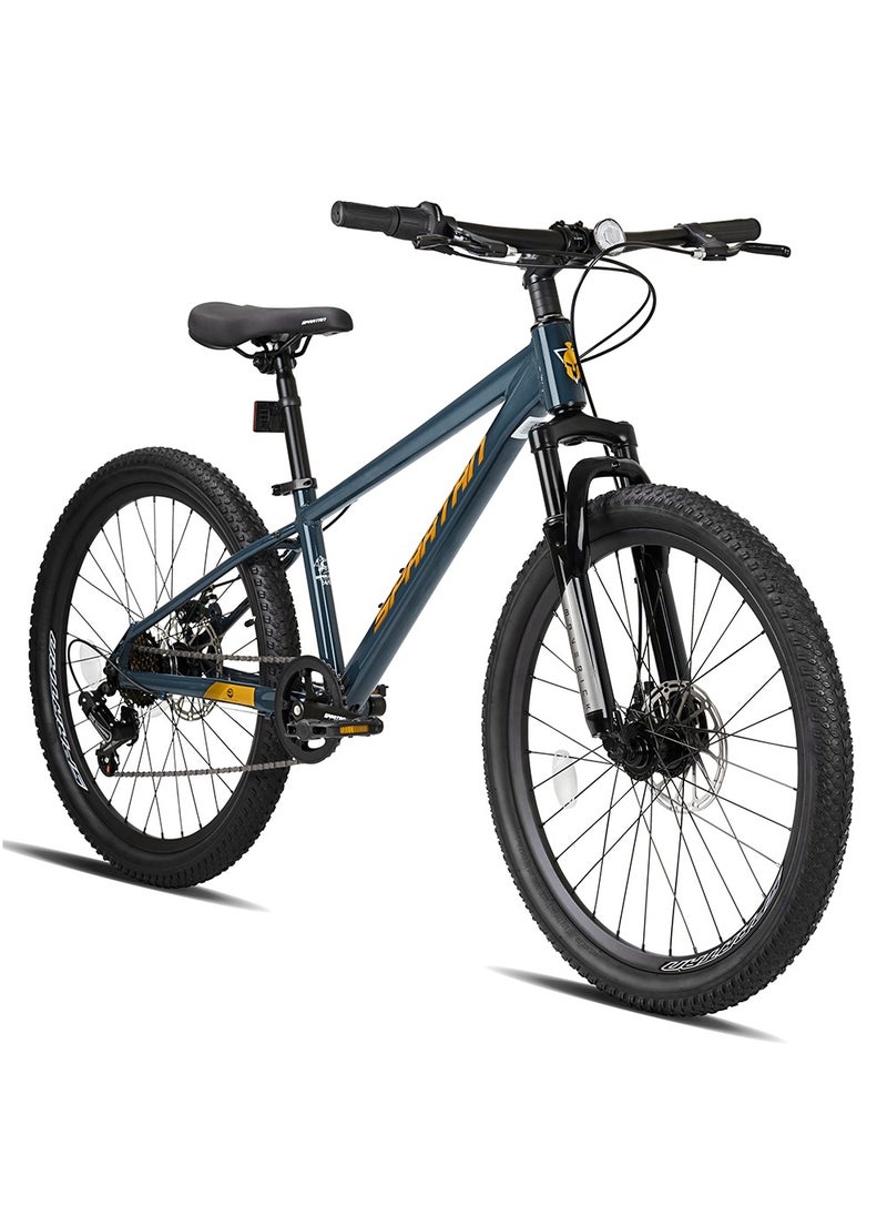 Spartan Spartan 24" Maverick MTB Dark Blue - Wide Knobby Tyres, Premium & Sleek Build, Shimano Groupset & Dual Disc Brakes  - Image 1