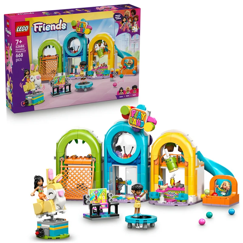 LEGO Friends Fun Indoor Playground Toy with Mini Dolls 42686 (Age 7+, 668 Pieces)