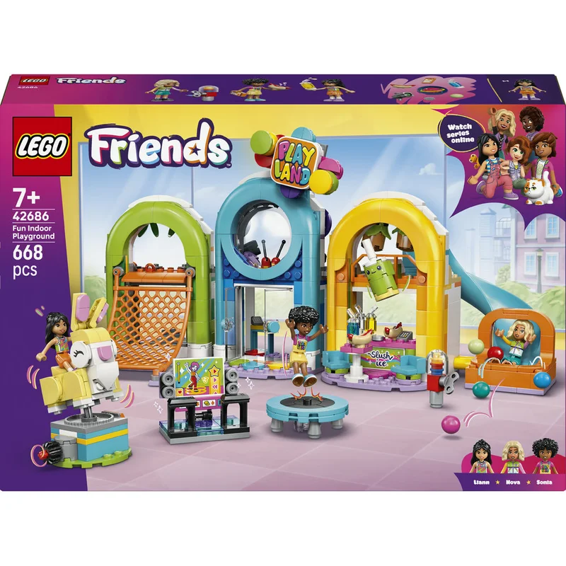 LEGO Friends Fun Indoor Playground Toy with Mini Dolls 42686 (Age 7+, 668 Pieces)