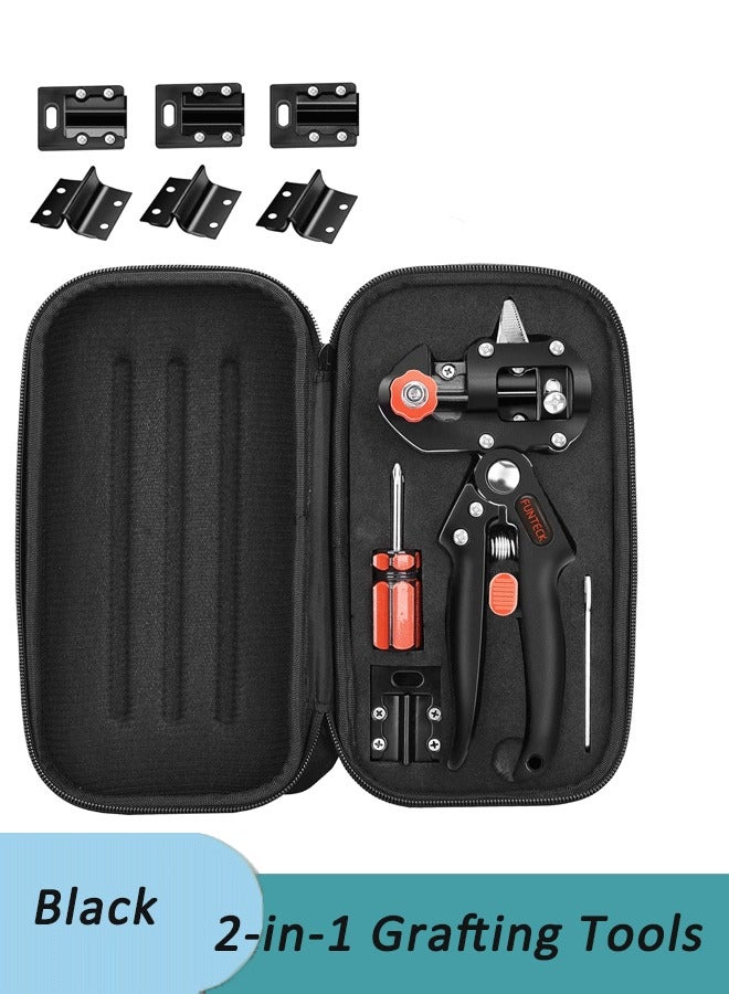 XiuWoo 2-in-1 Grafting Tools Pruner Kit, V-Graft Omega-Graft and U-Graft, Perfect for Fruit Tree Grafting, Including Grafting Tapes, Grafting Knife & Replacement Blades - Image 1