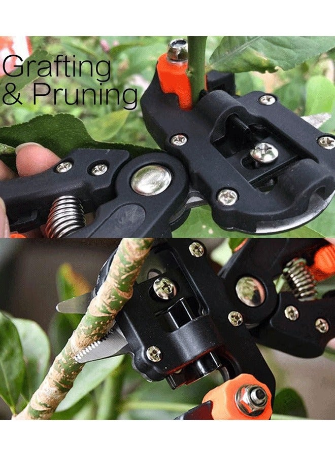 XiuWoo 2-in-1 Grafting Tools Pruner Kit, V-Graft Omega-Graft and U-Graft, Perfect for Fruit Tree Grafting, Including Grafting Tapes, Grafting Knife & Replacement Blades - Image 3