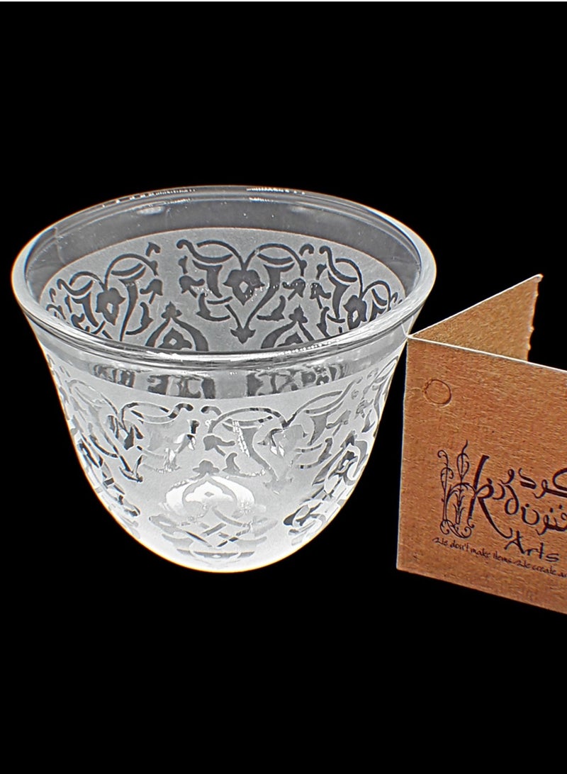KuduArts Arabic coffee cup glass set of 6 pieces - Image 2