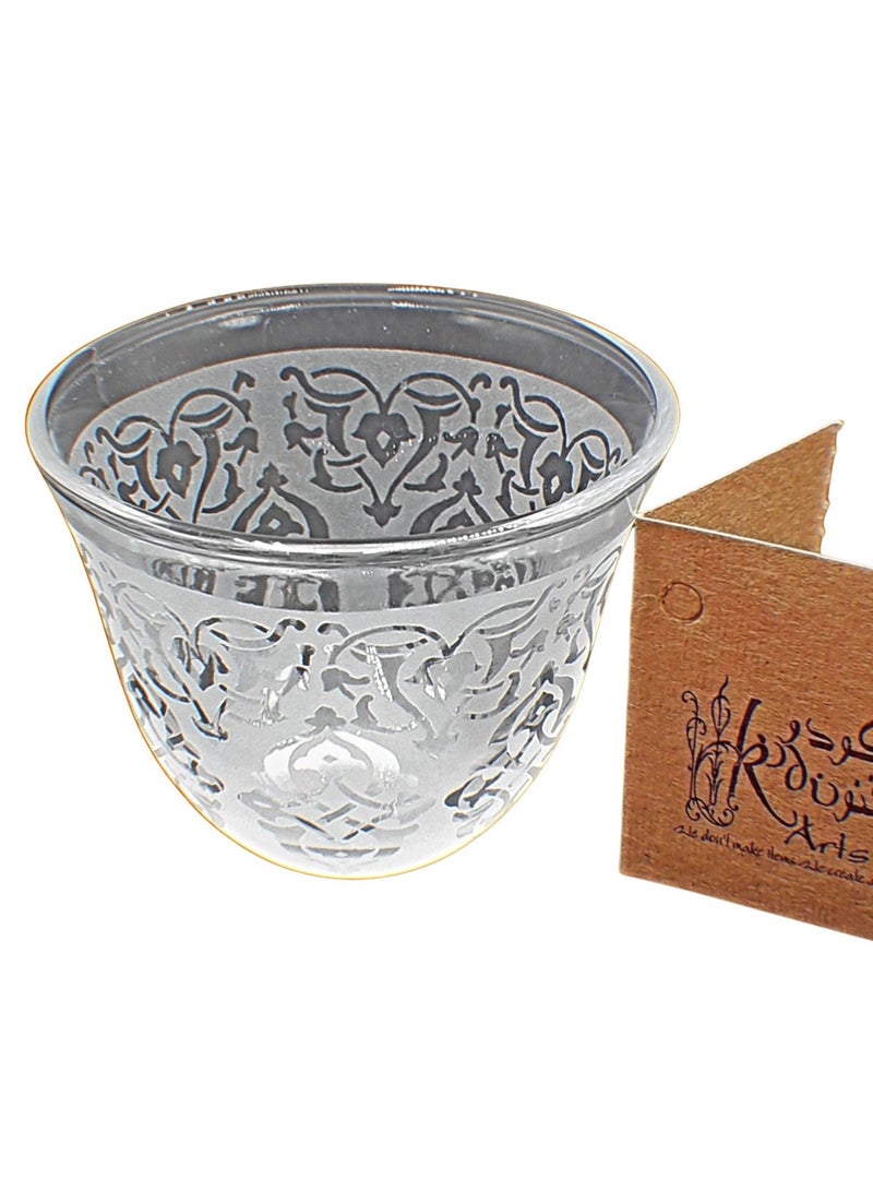 KuduArts Arabic coffee cup glass set of 6 pieces - Image 3