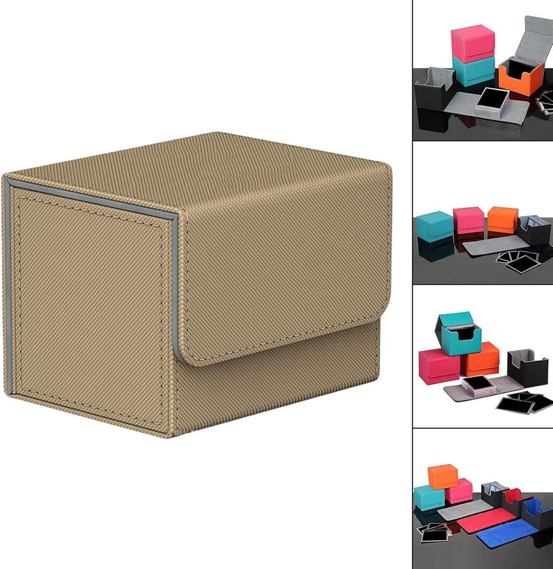 klarako Trading Card Deck Box Organizer Storage Holder Container Album W/ Magnet Closure for TCG  Brown - Image 4