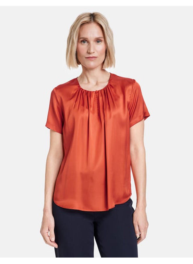 GERRY WEBER Blouse top with pleated details  - Image 1