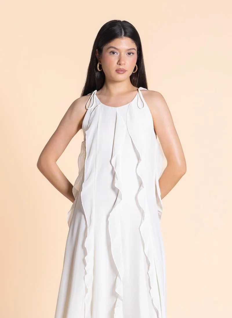 شايبس Ruffled Halter Midi Dress