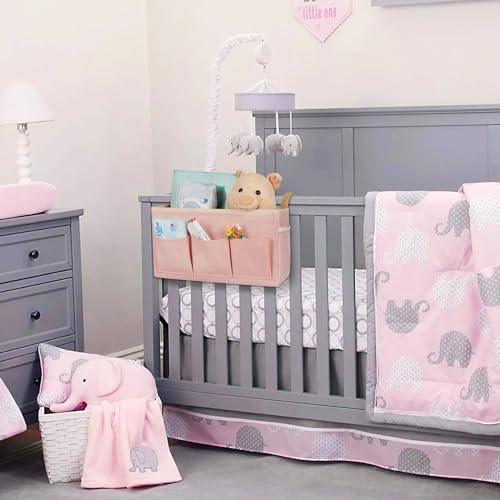Ozzptuu Bedside Storage Caddy/Bedside Hanging Storage Bag for Headboards Bunk Beds Dorm Rooms Book Phone Magazine Holder (New Pink) - Image 4