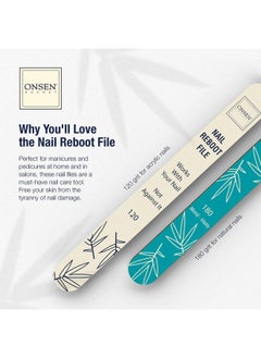 Onsen Secret Onsen Secret Japanese Nail File - Professional 6-Pack Nail Files, Double Sided Natural & Acrylic Nail Filers - 120/180 Grit - Disposable, Salon Smooth | Best Onsen Nail File for Shiny Nails  - Image 3
