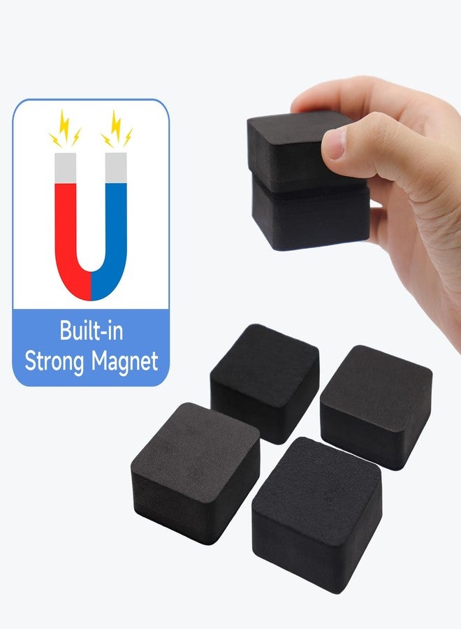Dyshri Dry Erase Erasers, 24 Pack Magnetic Whiteboard Erasers for Kids and Students, Dry Erasers for Whiteboard, Mini Dry Erase Board Erasers for Classroom Home, and Office, Black - Image 4