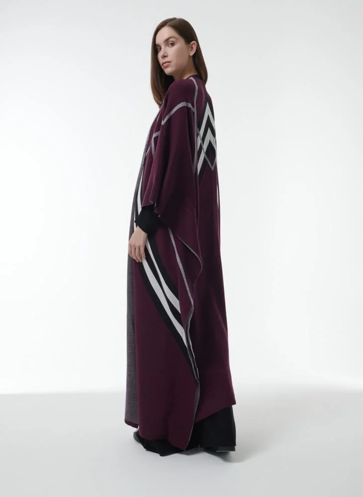 Leem Argyle Jacquard Knitted Bisht