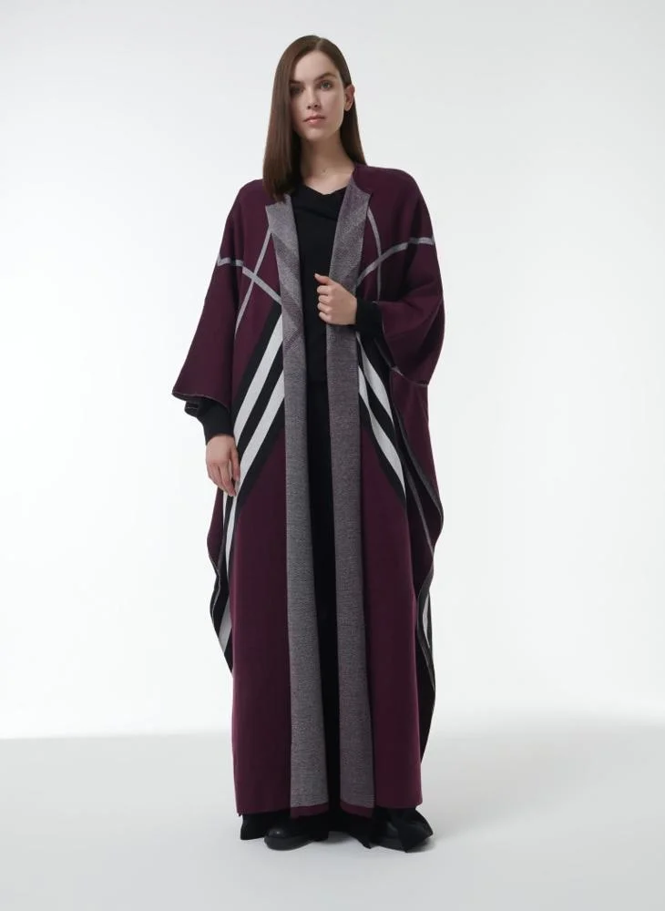Leem Argyle Jacquard Knitted Bisht