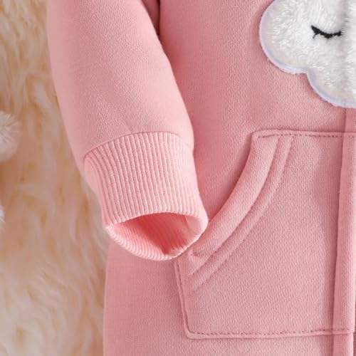 First Kick Baby and Kids cotton fleece romper jumpsuit onesie sleepsuit clouds embroided (12-18 Months) - Image 5