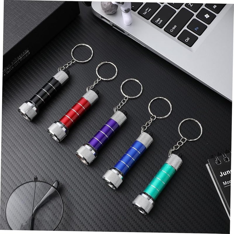 10 قطعة مصباح يدوي صغير لسلسلة المفاتيح LED، مصنوع من مادة متينة، هدايا طوارئ لعيد الميلاد - Image 5