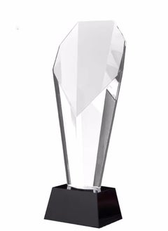 Heptagonal Shaped Crystal Trophy Award with Black Base