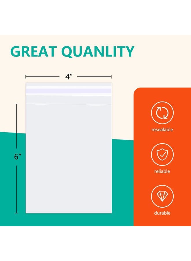 iMailer 200 Pcs -4" x 6" Clear Plastic Cellophane Bags-1.4 mils Thick Self Sealing Cello Bags for Bakery, Cookies, Photo,Prints, A1 Cards, Envelopes - Image 2