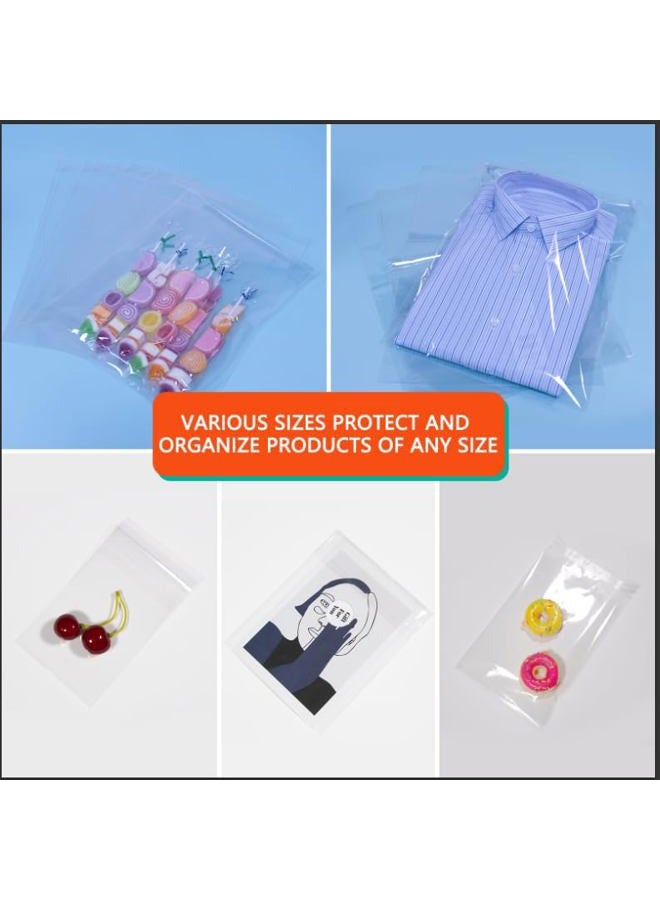 iMailer 200 Pcs -4" x 6" Clear Plastic Cellophane Bags-1.4 mils Thick Self Sealing Cello Bags for Bakery, Cookies, Photo,Prints, A1 Cards, Envelopes - Image 5