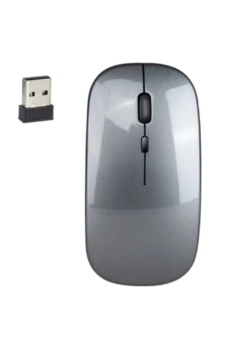 HXSJ M80 2.4 Ghz Wireless 1600Dpi Three Speed Adjustable Optical Mute Mouse Grey  - Image 2