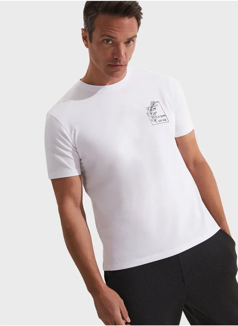 JUNE Printed Crew Neck T-Shirt