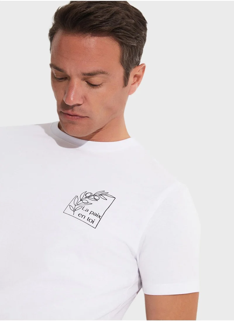 JUNE Printed Crew Neck T-Shirt