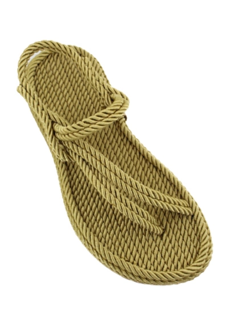 Mumka Rope Sandals Crossed-out - Pesto Beige - Image 3