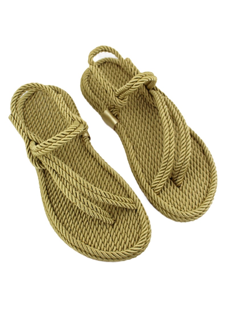 Mumka Rope Sandals Crossed-out - Pesto Beige - Image 4