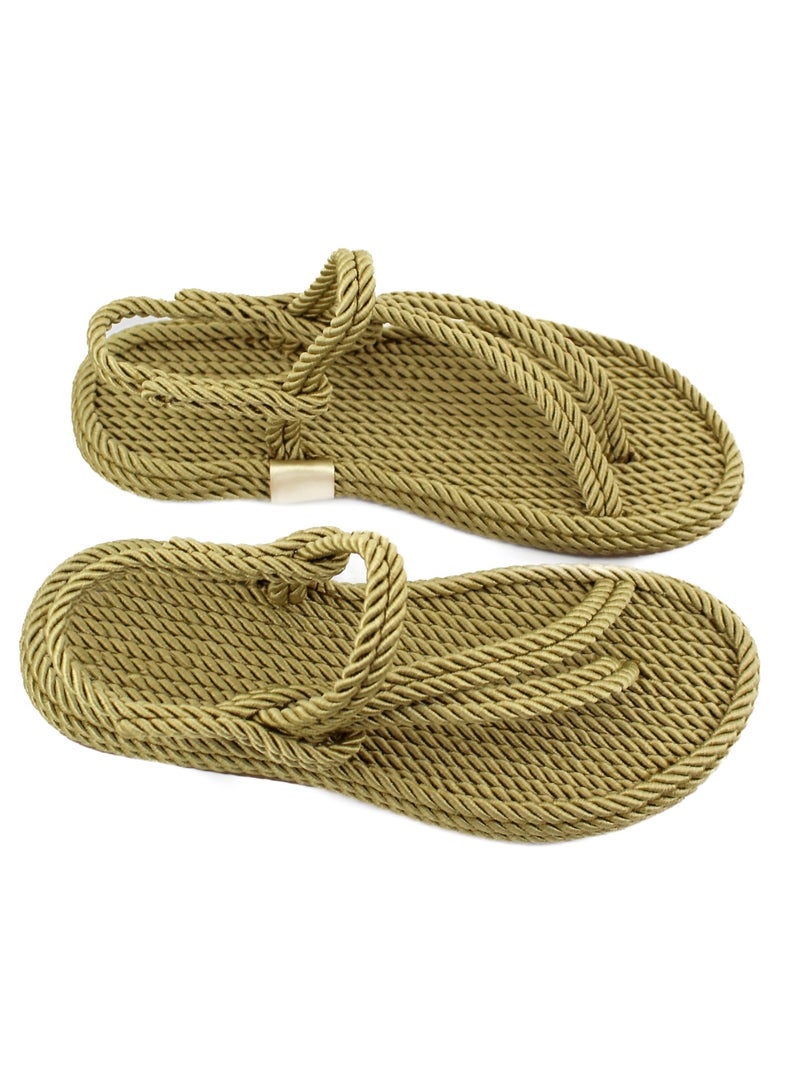 Mumka Rope Sandals Crossed-out - Pesto Beige - Image 5