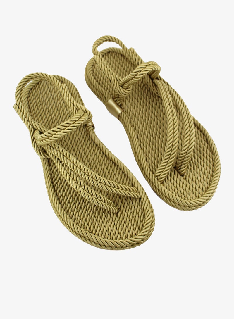 Mumka Rope Sandals Crossed-out - Pesto Beige - Image 4