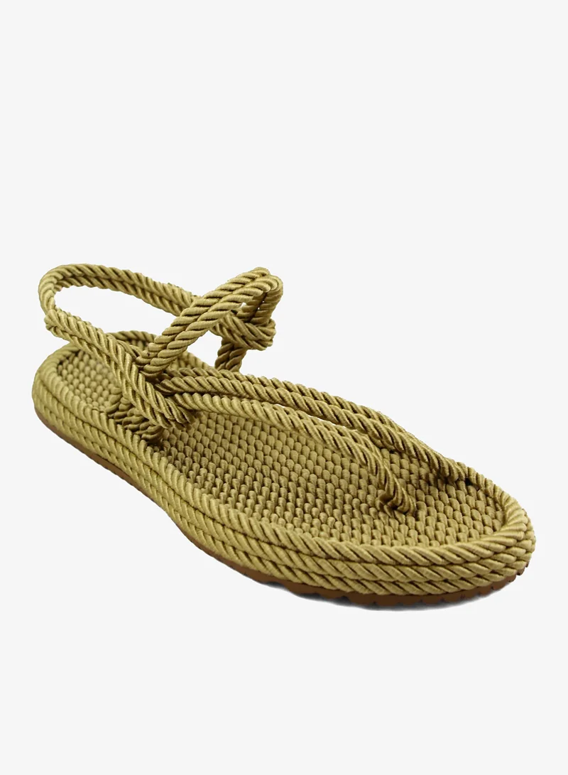 Mumka Rope Sandals Crossed-out - Pesto Beige