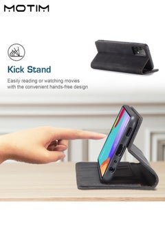 Motim Samsung Galaxy A53 Wallet Case, Premium Leather Phone Case with Card Holder and Kickstand, Scratch Resistant Anti-Fall and Full Shockproof Protective Cover Magnetic Flip Cover  - Image 3