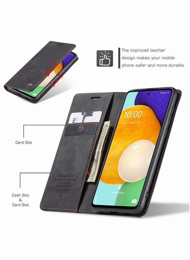 Motim Samsung Galaxy A53 Wallet Case, Premium Leather Phone Case with Card Holder and Kickstand, Scratch Resistant Anti-Fall and Full Shockproof Protective Cover Magnetic Flip Cover  - Image 4