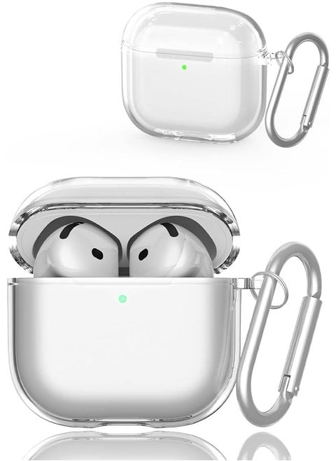 Clear Case For Airpods 4 Airpods 4Th Generation 2024 Soft Tpu Clear Airpods 4 Case Shockproof Protective Cover For Airpods 4Th Generation Case Accessories With Keychain Transparent