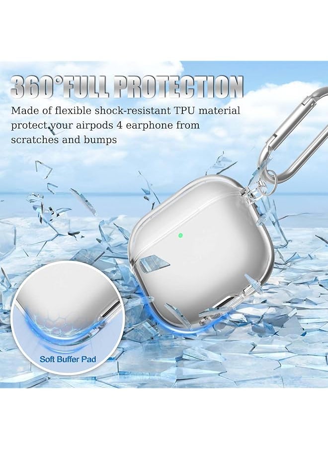 Clear Case For Airpods 4 Airpods 4Th Generation 2024 Soft Tpu Clear Airpods 4 Case Shockproof Protective Cover For Airpods 4Th Generation Case Accessories With Keychain Transparent