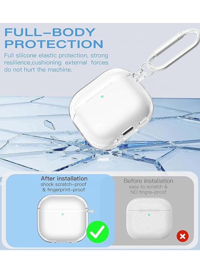 Clear Case For Airpods 4 Airpods 4Th Generation 2024 Soft Tpu Clear Airpods 4 Case Shockproof Protective Cover For Airpods 4Th Generation Case Accessories With Keychain Transparent
