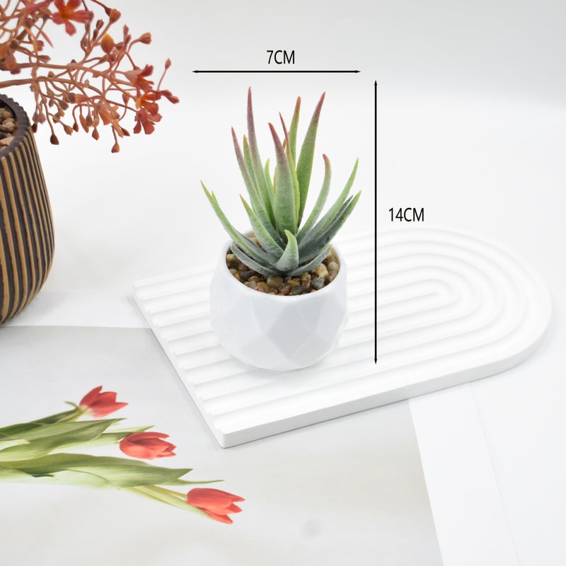 Generic Pink Succulent Artificial Potted Plant Home Office Decor Flocked eagle claw aloe vera + plastic diamond pot 