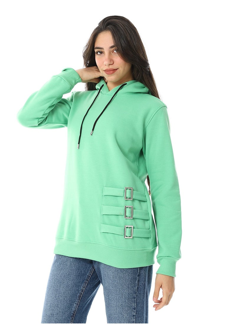 Caesar Women Plain Closed Hoodie With Accessories  - Image 4