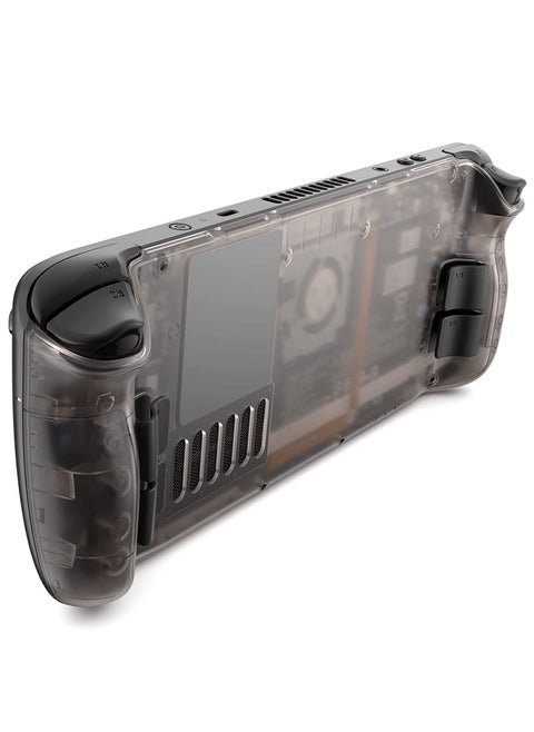 Transparent Back Plate Compatible for Steam Deck, DIY Replacement Shell Case Set Compatible with Steam Deck, Buttons with Three Different Heights and Feel