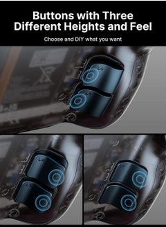 JSAUX Transparent Back Plate Compatible for Steam Deck, DIY Replacement Shell Case Set Compatible with Steam Deck, Buttons with Three Different Heights and Feel  - Image 3
