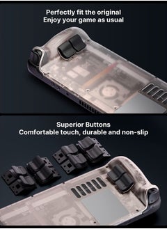 JSAUX Transparent Back Plate Compatible for Steam Deck, DIY Replacement Shell Case Set Compatible with Steam Deck, Buttons with Three Different Heights and Feel  - Image 5